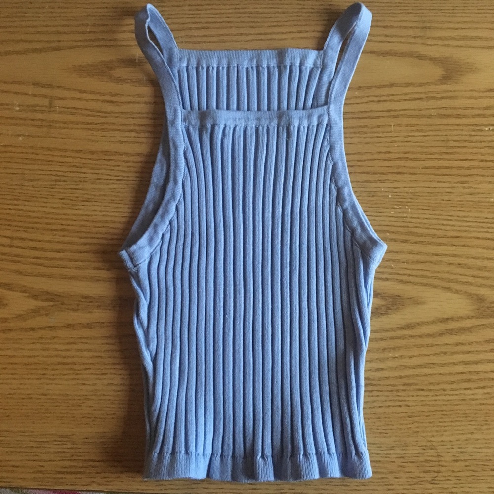 Blue crop top